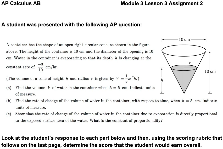 Ap calculus ab module 3 lesson 3 assignment 2 a student was...