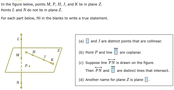 In The Figure Below; Points M, P, H, J, And K Lie In Plane Z. Points L ...