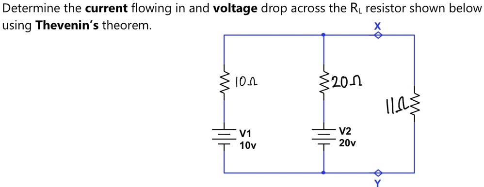 Solved Determine The Current Flowing In And Voltage Drop Across The R Resistor Shown Below 7767