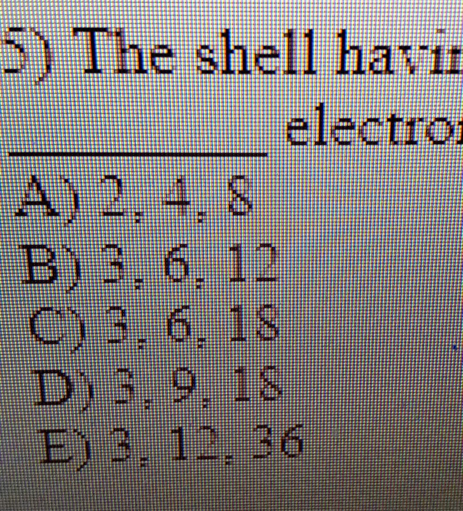 SOLVED The shell having n=2 contains [two] subshells, a total of [four