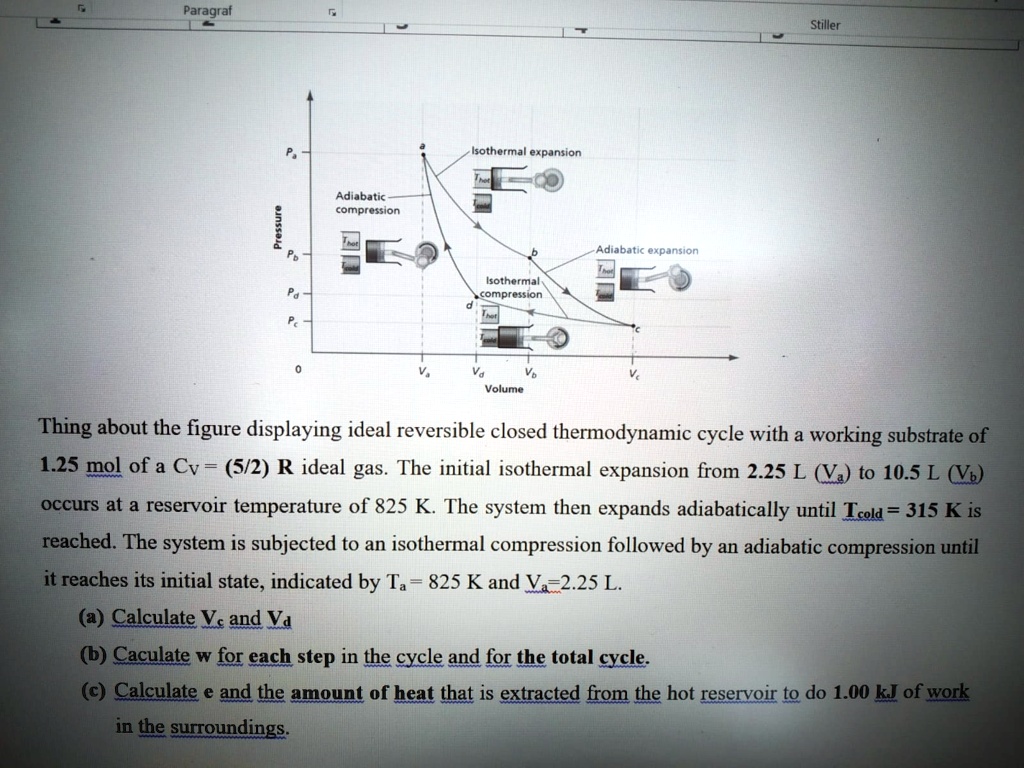 SOLVED: Text: Paragraph Stiller isothermal expansion adiabatic ...