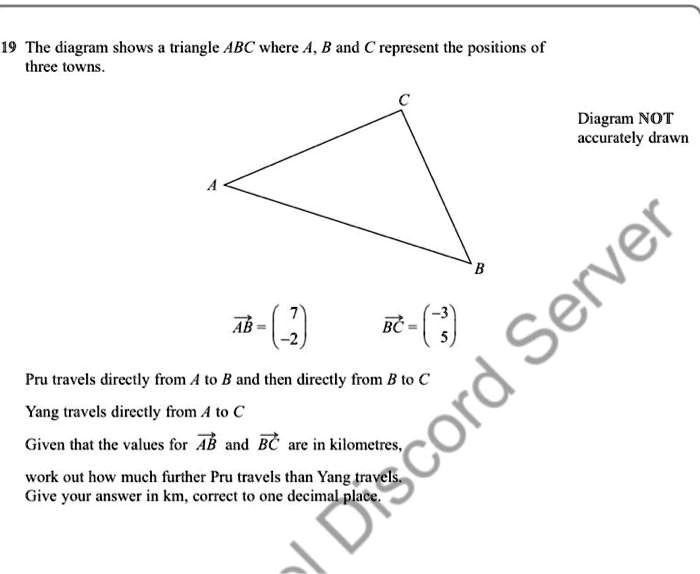 19 The Diagram Shows A Triangle Abc Where Ab And C Represent The ...