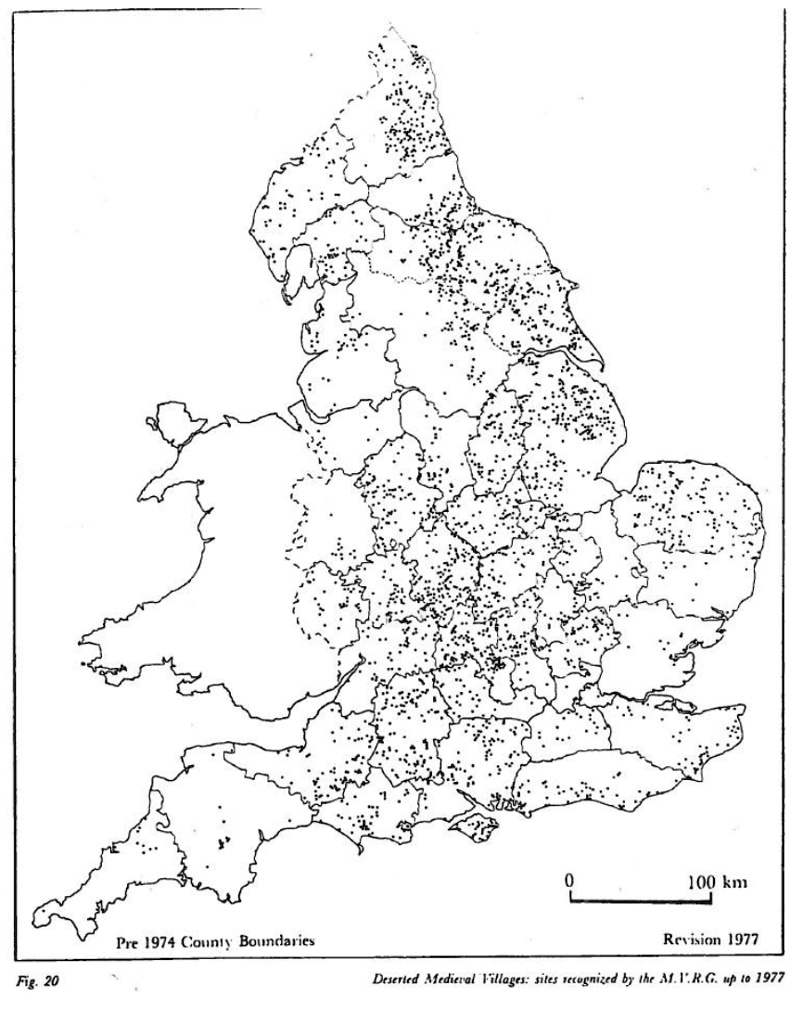SOLVED What does this map of deserted medieval villages in England