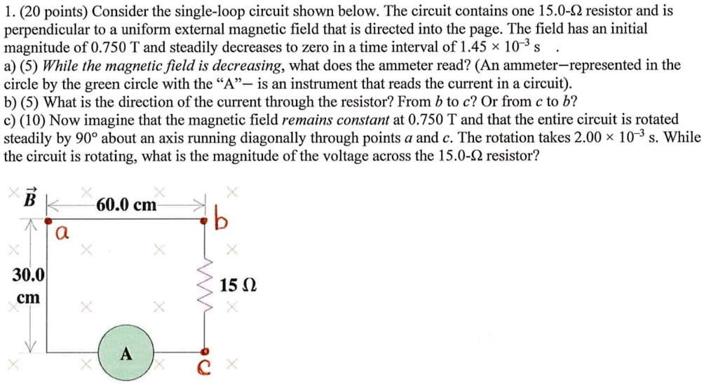 SOLVED: Consider the single-loop circuit shown below. The circuit ...