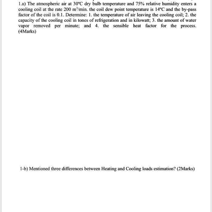 SOLVED The atmospheric air at 30Â°C dry bulb temperature and 75