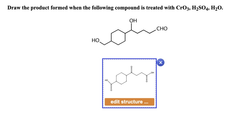 SOLVED: Text: Draw the product formed when the following compound is ...