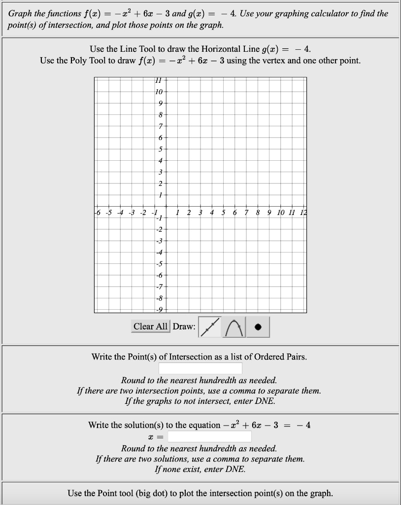SOLVED Graph the functions f(z) + 6x^3 and g(c) = 4. Use your graphing