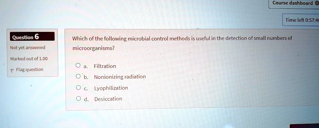 SOLVED: Course dashboard Time left 0.57.4 Question 6 Which ofthe ...