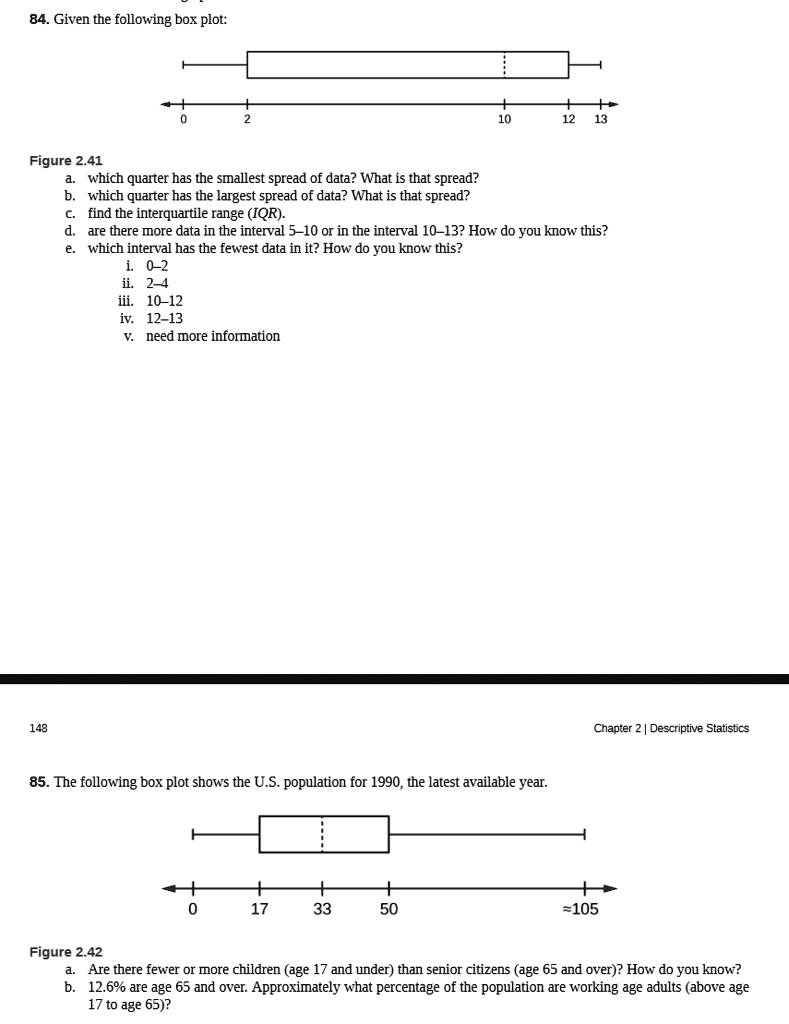 SOLVED: 84. Given the following box plot: Figure 2.41, which quarter ...