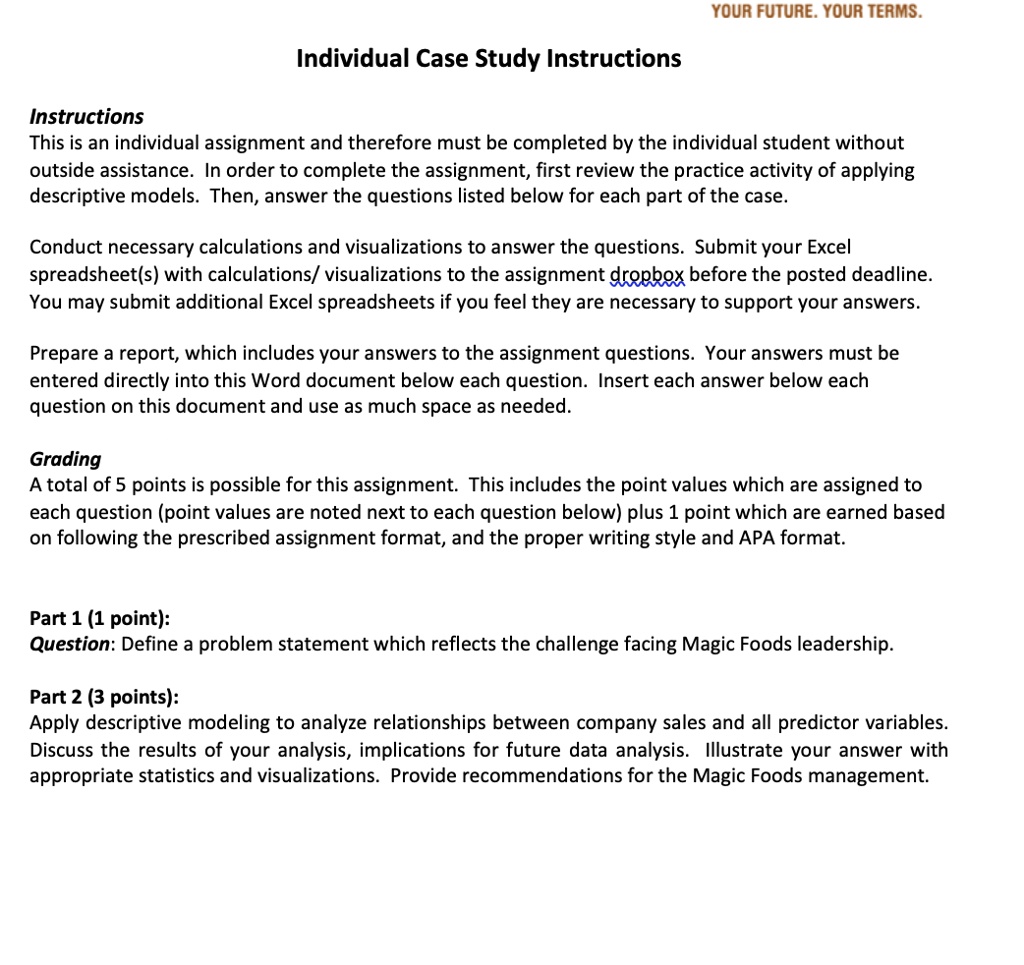 case study answers format