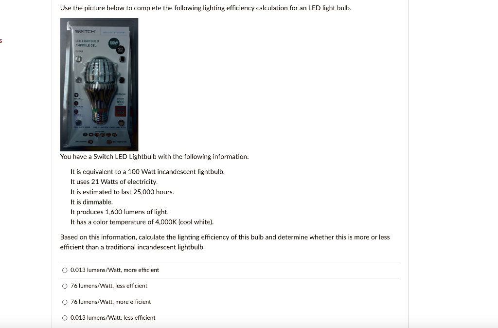 SOLVED Use the picture below to complete the following lighting