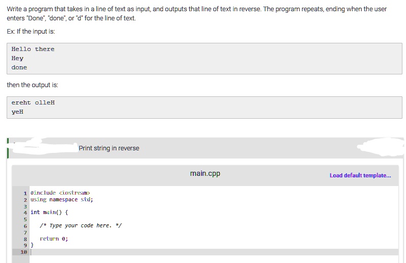 SOLVED: Texts: USING C++ Write a program that takes in a line of text ...