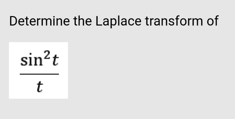 laplace transform of sin^2