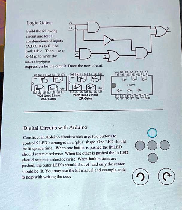 Logic Gate Design Arduino Logic Gates Build the following circuit and test all combinations of ...