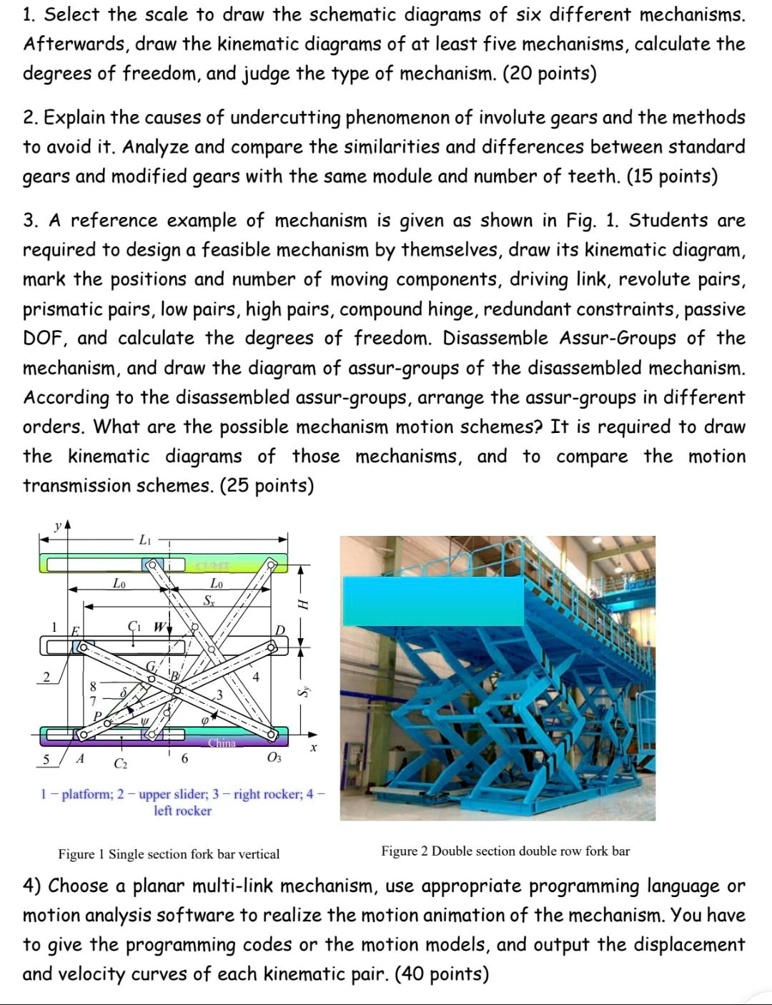 SOLVED: Select the scale to draw the schematic diagrams of six ...