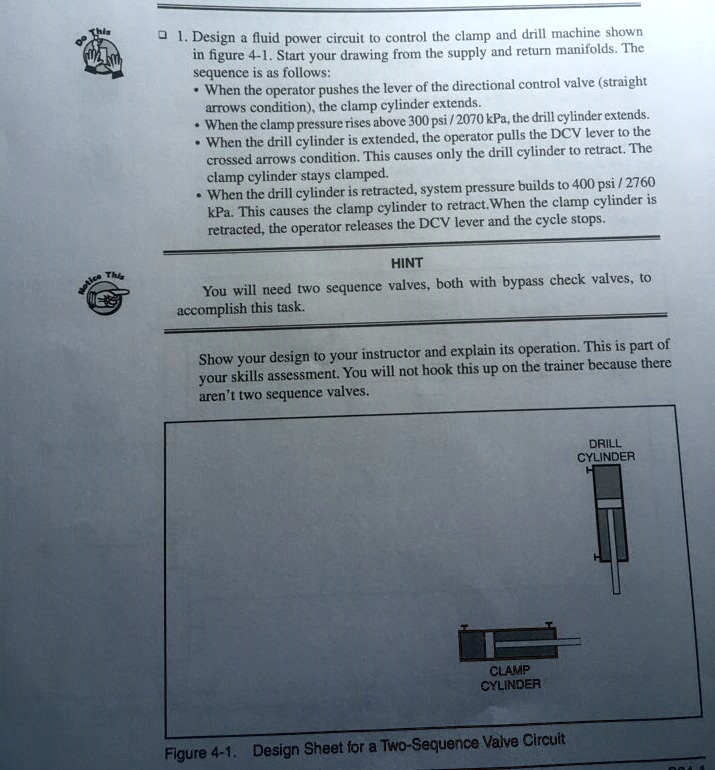 Design A Fluid Power Circuit To Control Circuit That Sequences A Clap ...