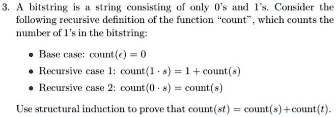 SOLVED: bitstring is string consisting of only 0 s and Fs. Consider the ...