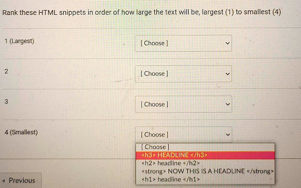 solved-rank-these-html-snippets-in-order-of-how-large-the-text-will-be