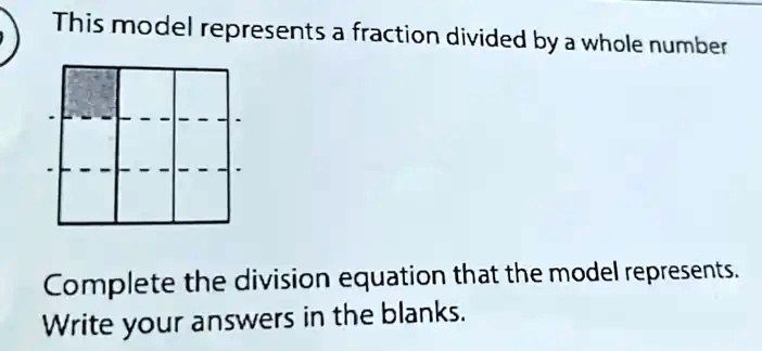 this model represents a fraction divided by a whole number