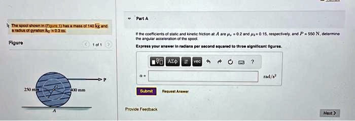 SOLVED: Texts: ParA The spool shown in Figure 1 has a mass of 40 kg and ...