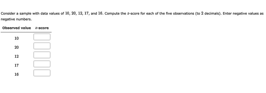 [GET ANSWER] consider sample with data values of 10 20 12 17 and 16 ... image.