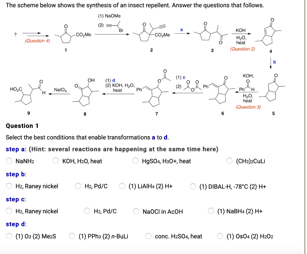 SOLVED The scheme below shows the synthesis of an insect repellent