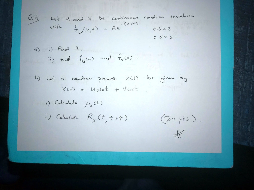 Solved Be Contoudu Cavolon Varalsles Lel U Aua V Cu V Wihl Fuku V A E 0 U 0 V Final A I Fmd Fyl Auax Fvc 6