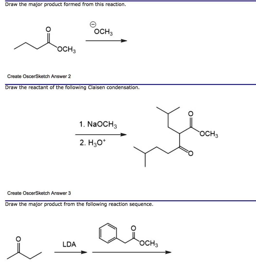 Draw The Major Product Formed From This Reaction. Och: Och: Create 