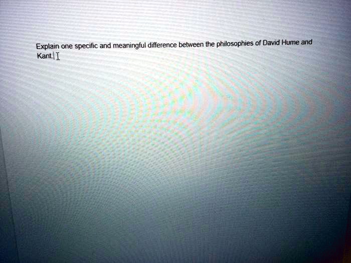 SOLVED Explain one specific and meaningful difference between the