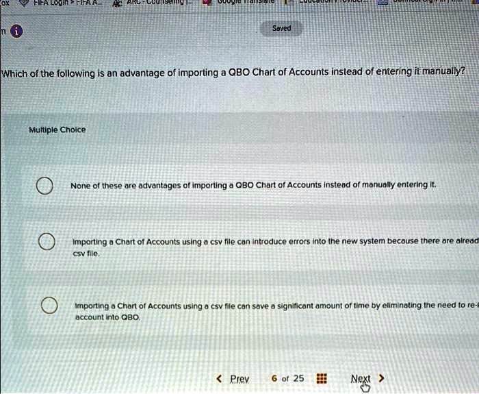SOLVED: Which of the following is an advantage of importing a QBO Chart SOLVED: Which of the following is an advantage of importing a QBO Chart