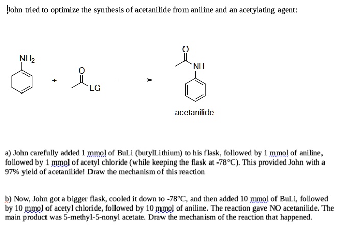 synthesis of acetanilide from aniline