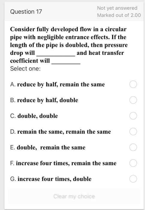 solved it will decrease. it will remain the same. one... SOLVED: 17 Not yet answered Marked out of 2.00 Question 17 Consider ...