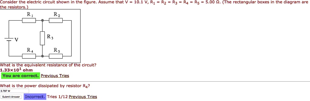 consider the electric circuit shown in the figure assume that v 101 v ...