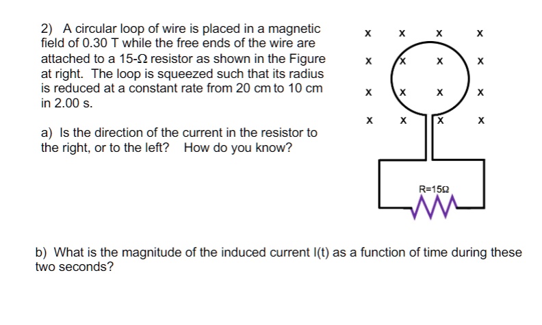 SOLVED: A circular loop of wire is placed in a magnetic field of 0.30 T ...