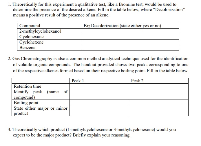SOLVED [. Theoretically for this experiment qualitative test; like