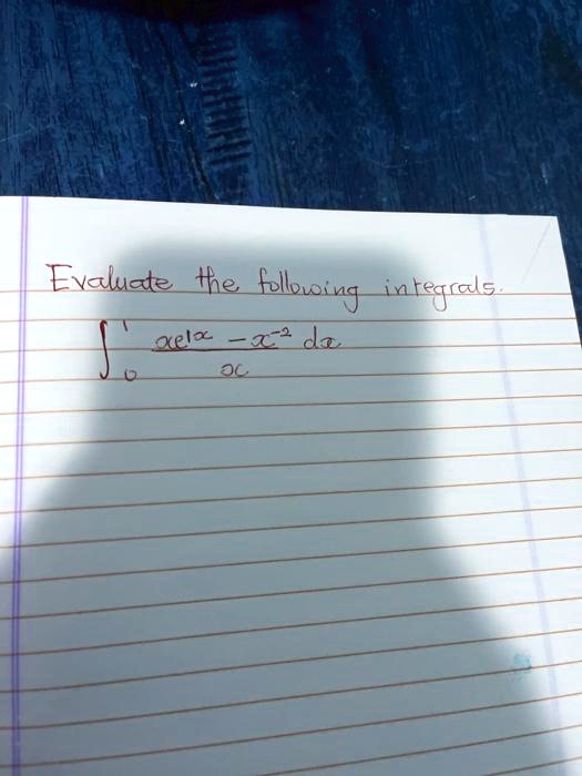 Evaluate the following integrals.

∫0^1 (xe^x - x^2)/(x) dx