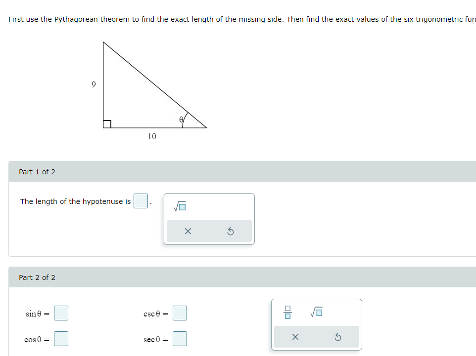 SOLVED: First use the Pythagorean theorem to find the exact length of ...