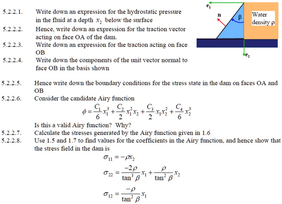 SOLVED: 5.2.2.1. Write down an expression for the hydrostatic pressure ...