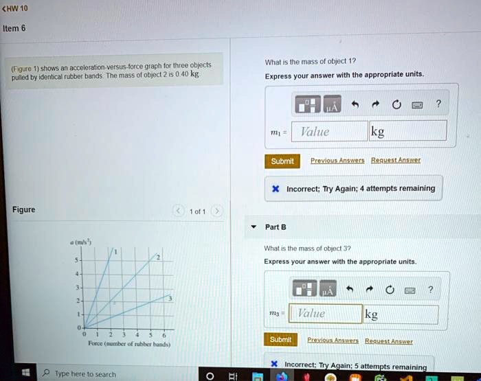 Hw10 Item 6 Figure 1 Shows An Acceleration Versus Force Graph For Three ...