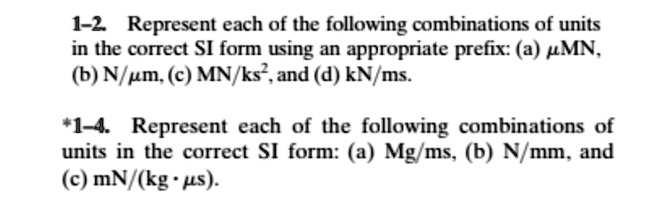 Solved Which of the following are correct units for the