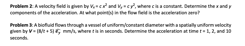 Problem 2 a velocity field is given by vx c x2 and vy cy...