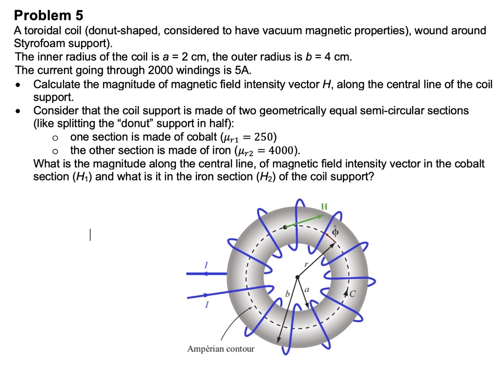 SOLVED:Problem 5 A Toroidal Coil (donut-shaped, Considered To Have ...