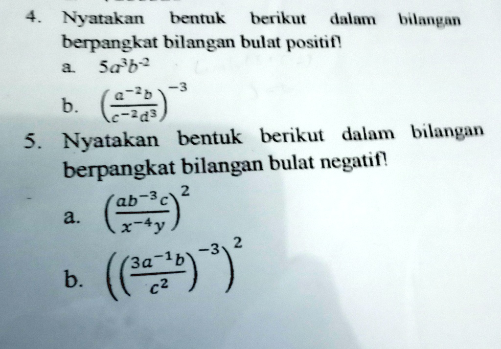 SOLVED: Nyatakan Bentuk Berikut Dalam Bilangan Berpangkat Bilangan ...