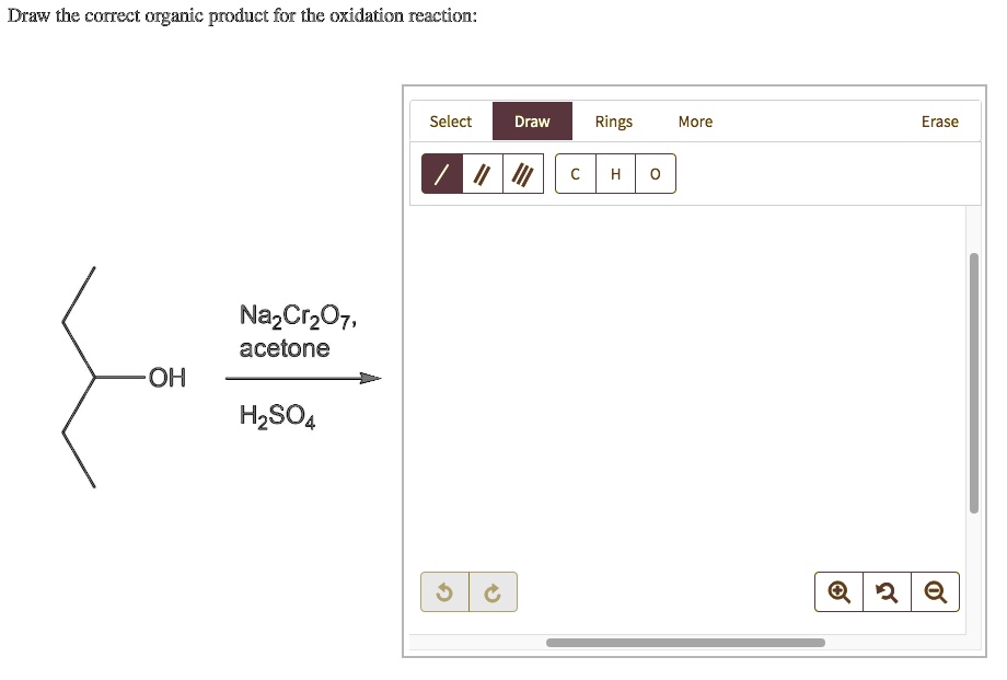 SOLVEDDraw the correct organic product for the oxidation reaction