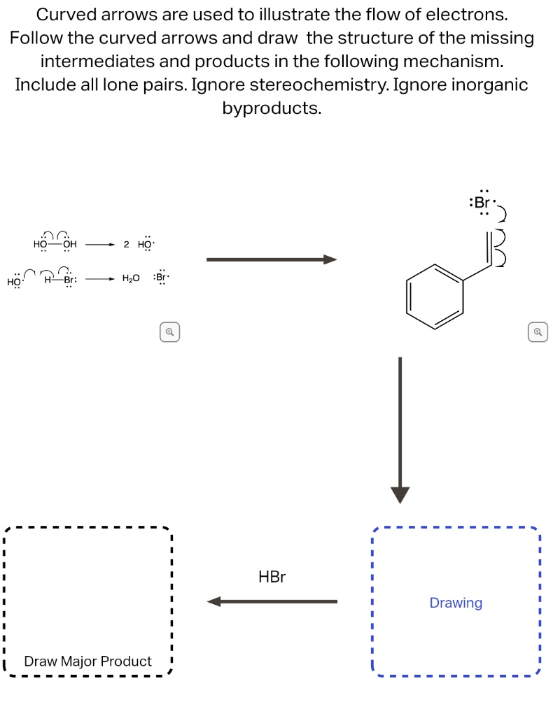 SOLVED: Curved arrows are used to illustrate the flow of electrons ...