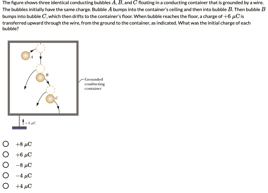 SOLVED: The Figure Shows Three Identical Conducting Bubbles A, B,and C ...