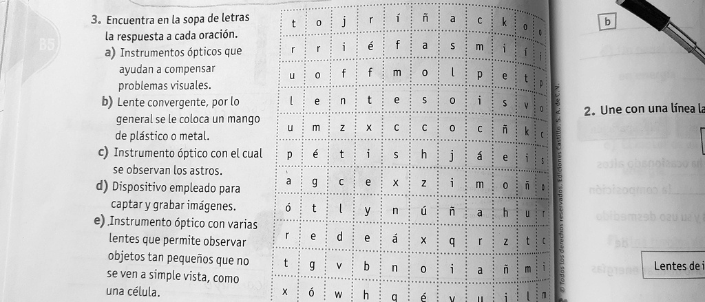 ayuda es de ciencias naturales sobre la proyeccion de imagenes en espejos y lentes 3 encuentra en la sopa de letras respuesta cada oracion a instrumentos opticos que ayudan compensar problem 51773