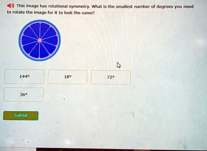 This image has rotational symmetry. What is the smallest number of ...