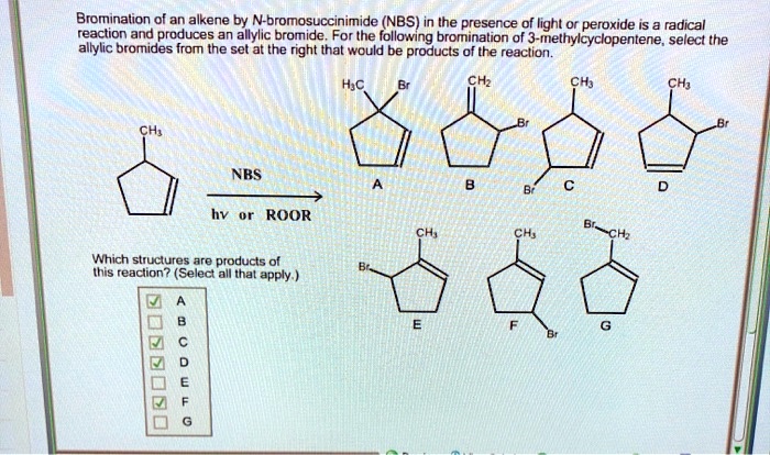 Solved Bromination Of An Alkene By N Bromosuccinimide Nbs In The