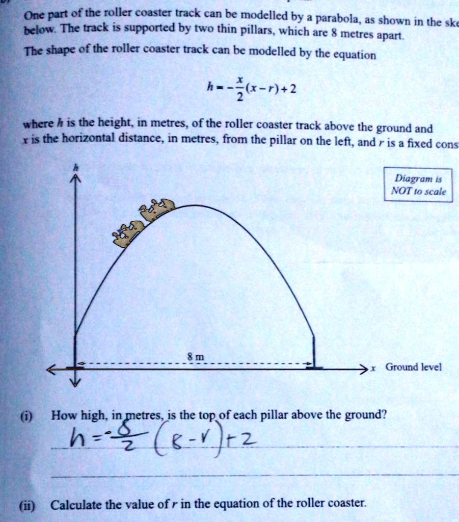 SOLVED How do I find the height? One part of the roller coaster track